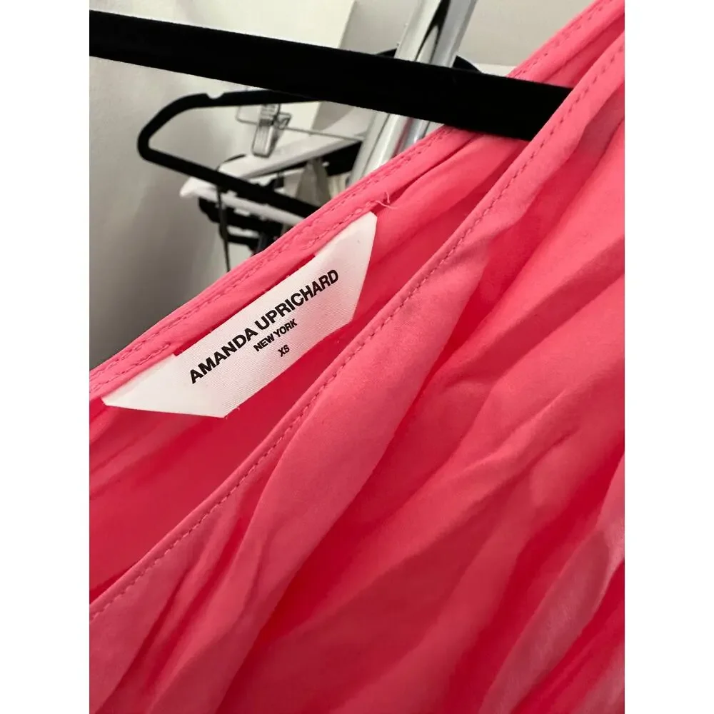 Amanda Uprichard Palmira Maxi Dress in Pink Ribbon - Picture 3 of 5